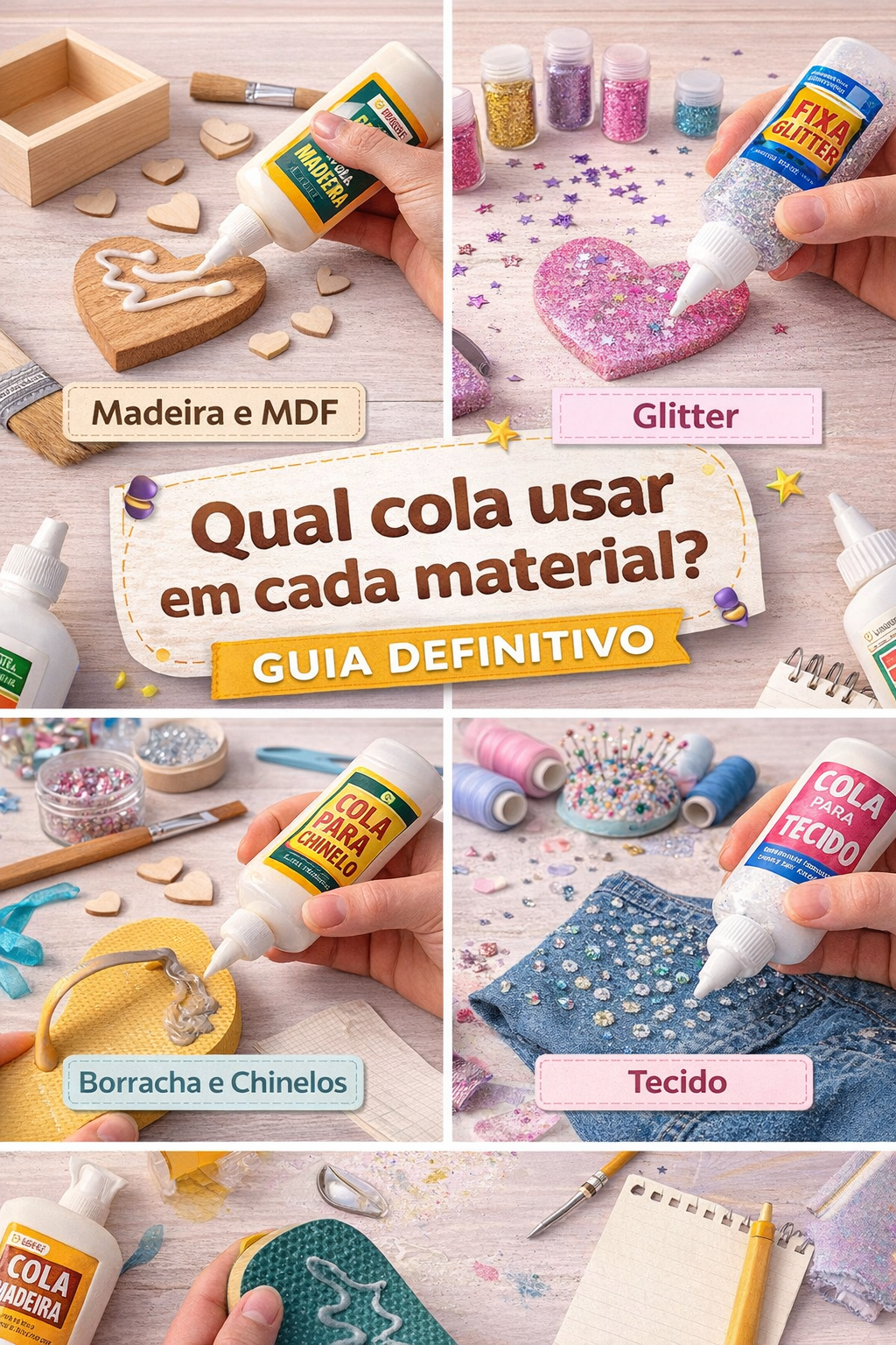 Qual cola usar em cada material? Guia Definitivo